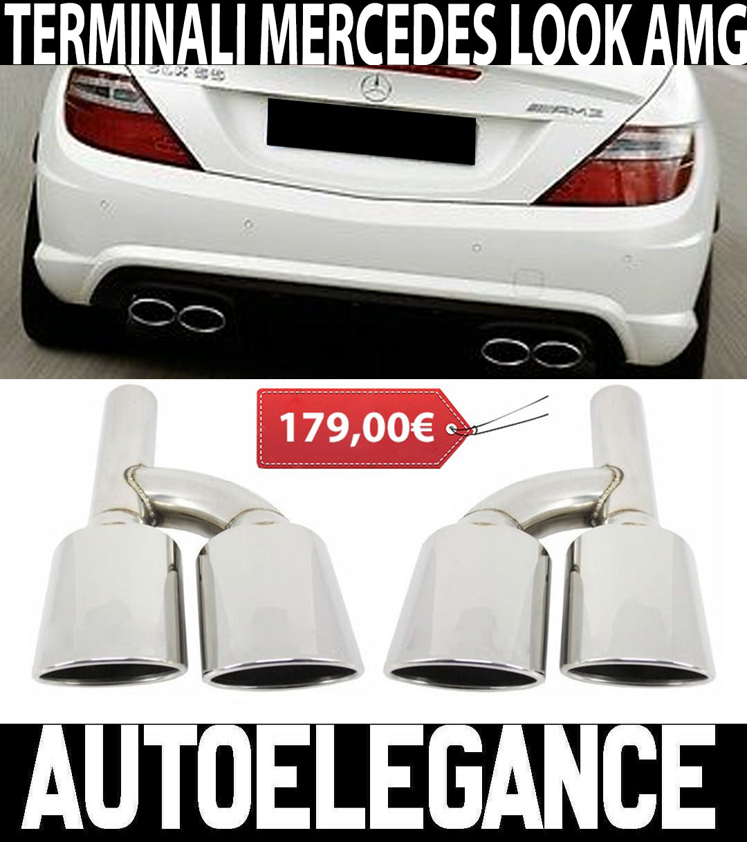 MERCEDES BENZ SLK R171 SPORTS EXHAUST PIPE AMG LOOK