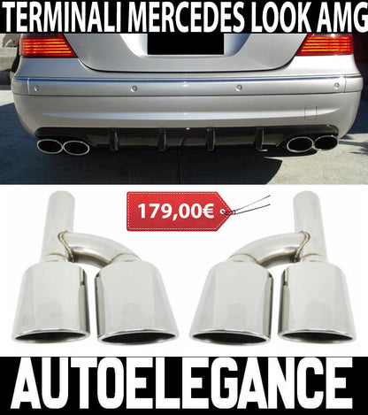 MERCEDES BENZ E-CLASS W211 S211 SPORTS EXHAUST PIPELINES AMG LOOK
