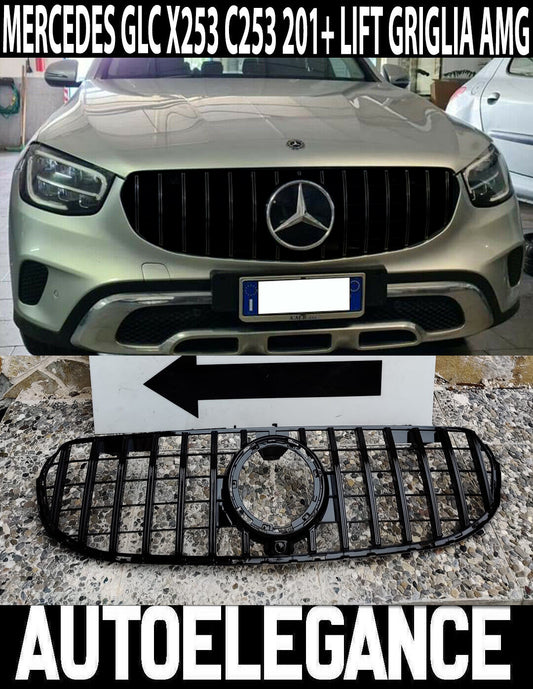 FRONT GRILLE MERCEDES GLC C253 X253 2019+ FACELIFT PROFILES BLACK AMG BLACK