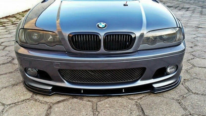 BMW 3 SERIES E46 M3 FRONT BUMPER BLADE ABS GLOSS BLACK SPLITTER