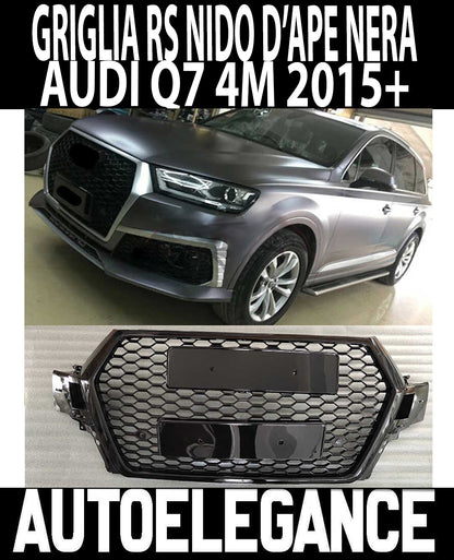 GRIGLIA ANTERIORE AUDI Q7 4M 2015+ CALANDRA RSQ7 BLACK EDITION NIDO D'APE