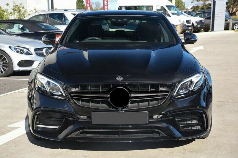 GRIGLIA ANTERIORE MERCEDES CLASSE E W213 2016+ PROFILO NERO MASCHERINA -