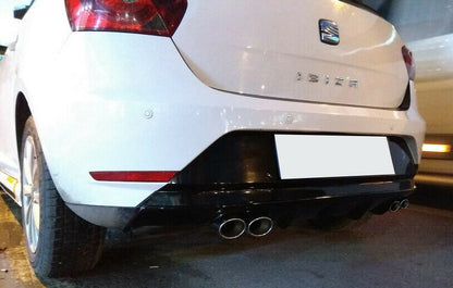 SEAT IBIZA 6J 2008-2016 5 PORTE DIFFUSORE POSTERIORE FR LOOK NERO ABS / PLASTIC