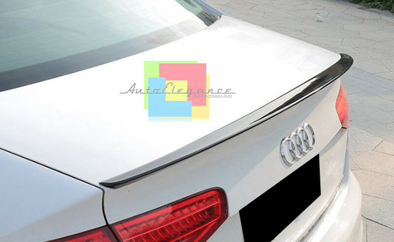 SPOILER LOOK S4 POSTERIORE COFANO AUDI A4 B8 8K BERLINA 08-15 VERNICIATO NERO