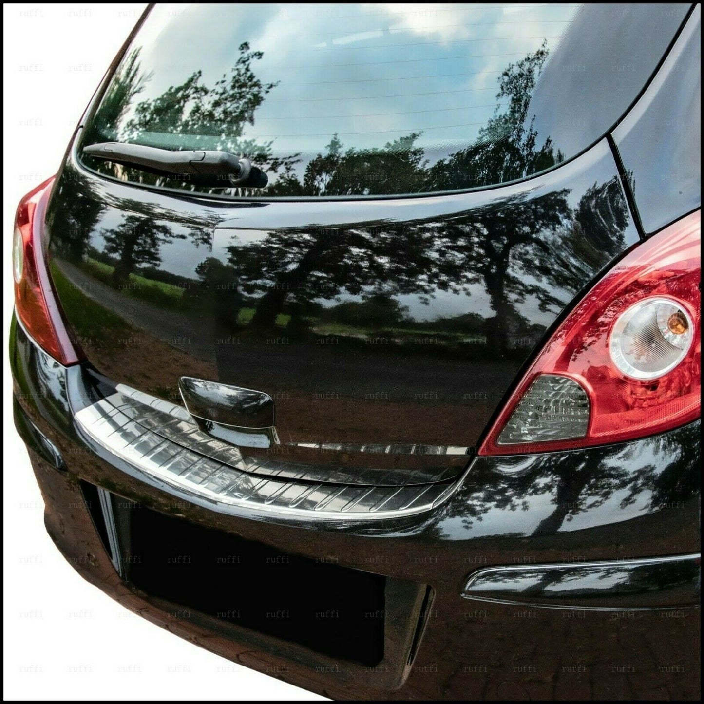 OPEL CORSA D 2006-2014 REAR HOOD PROTECTION STAINLESS STEEL CHROME MOULDING