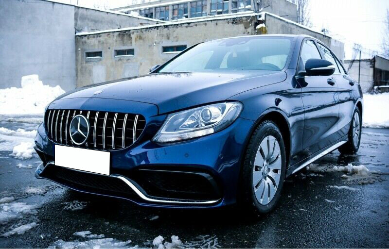 MERCEDES C-CLASS W205 2015+ AMG FRONT GRILLE SATIN PROFILES