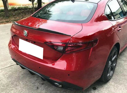 ALFA ROMEO GIULIA 2015+ FAST DESIGN HOOD SPOILER IN GLOSSY BLACK ABS