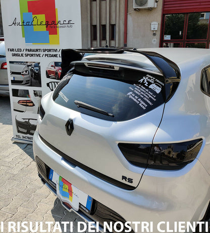 RENAULT CLIO 4 2012-2019 SPOILER POSTERIORE TETTO LOOK SPORTIVO RS NERO LUCIDO