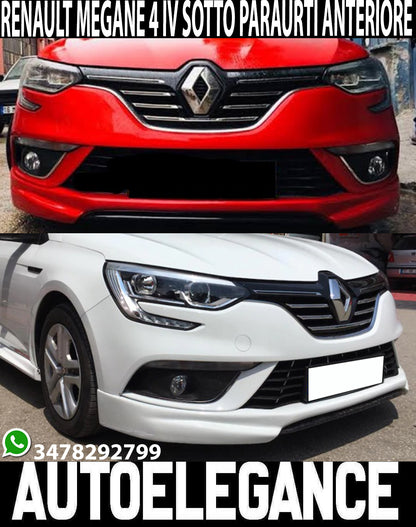 RENAULT MEGANE 4 IV 2016+ SPORTS FRONT BUMPER SPOILER ABS