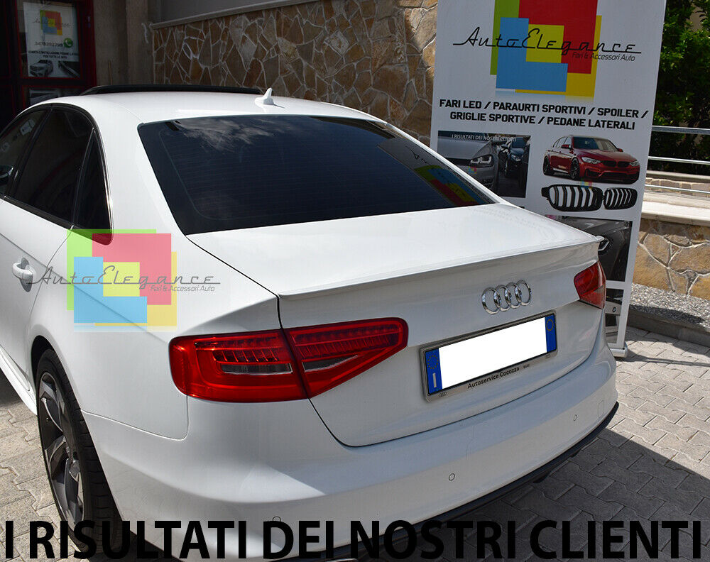 SPOILER POSTERIORE SUL COFANO S4 PER AUDI A4 B8 8K 2008-2014 BERLINA IN ABS -.