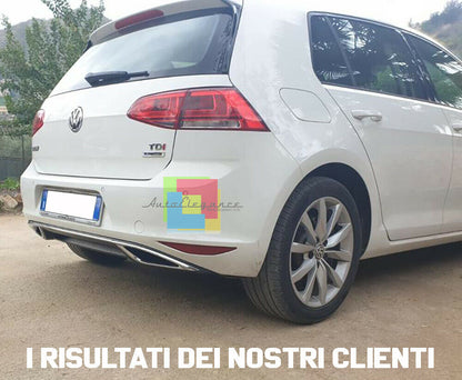 VW GOLF 7 MK7 2012-2017 DIFFUSORE POSTERIORE 7.5 LOOK SOTTO PARAURTI ABS