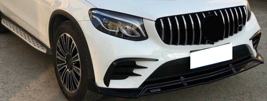 SPLITTER MERCEDES GLC 2015-2018 LIP GLOSSY BLACK UNDER BUMPER ABS AMG LOOK