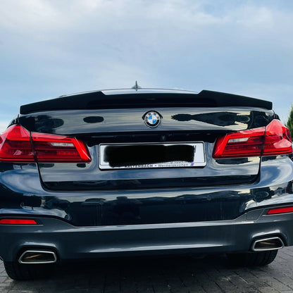 SPOILER POSTERIORE SUL COFANO BMW SERIE 5 G30 2016 IN POI IN ABS NERO LUCIDO M5