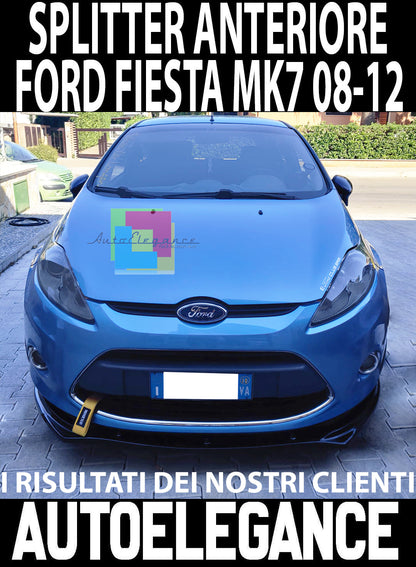 FORD FIESTA MK7 2008 TO 2012 LIP SPOILER UNDER FRONT BUMPER ABS BLACK .-