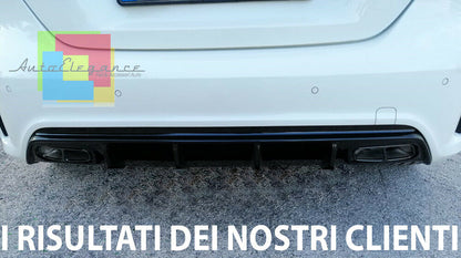 MERCEDES A-CLASS W176 AMG GLOSS BLACK ABS REAR DIFFUSER A45 LOOK