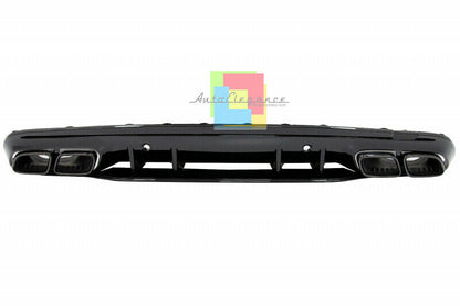 MERCEDES C A205 C205 2014-2019 REAR DIFFUSER ABS STEEL MUFFLERS AMG BLACK