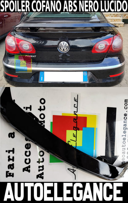 VW PASSAT CC REAR SPOILER BONNET RLINE ABS GLOSS BLACK