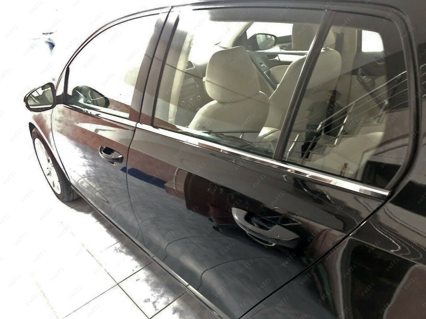 CORNICE FINESTRINI CROMATA VW GOLF 6 VI MODANATURE ADESIVE 3M ACCIAIO 4PZ AUTOELEGANCERICAMBI