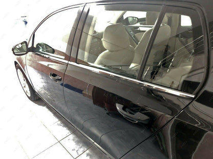 CORNICE FINESTRINI CROMATA VW GOLF 6 VI MODANATURE ADESIVE 3M ACCIAIO 4PZ AUTOELEGANCERICAMBI