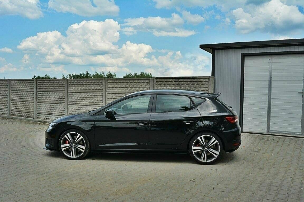 SPLITTER SOTTO MINIGONNE LATERALI SEAT LEON 5F MK3 2012-2019 ABS NERO LUCIDO