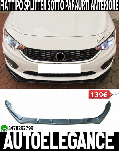 FIAT TIPO LABBRO SOTTO PARAURTI ANTERIORE ABS / PLASTIC SPLITTER NERO LUCIDO