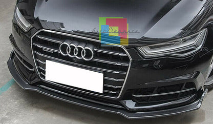 SPLITTER AUDI A6 4G 2015+ LAMA SOTTO PARAURTI ANTERIORE IN ABS NERO LUCIDO 0192