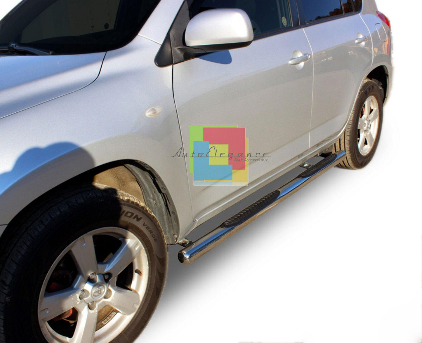 TOYOTA RAV4 RAV-4 III 2006-2012 PEDANE LATERALI TUBOLARI SOTTO PORTA ACCIAIO