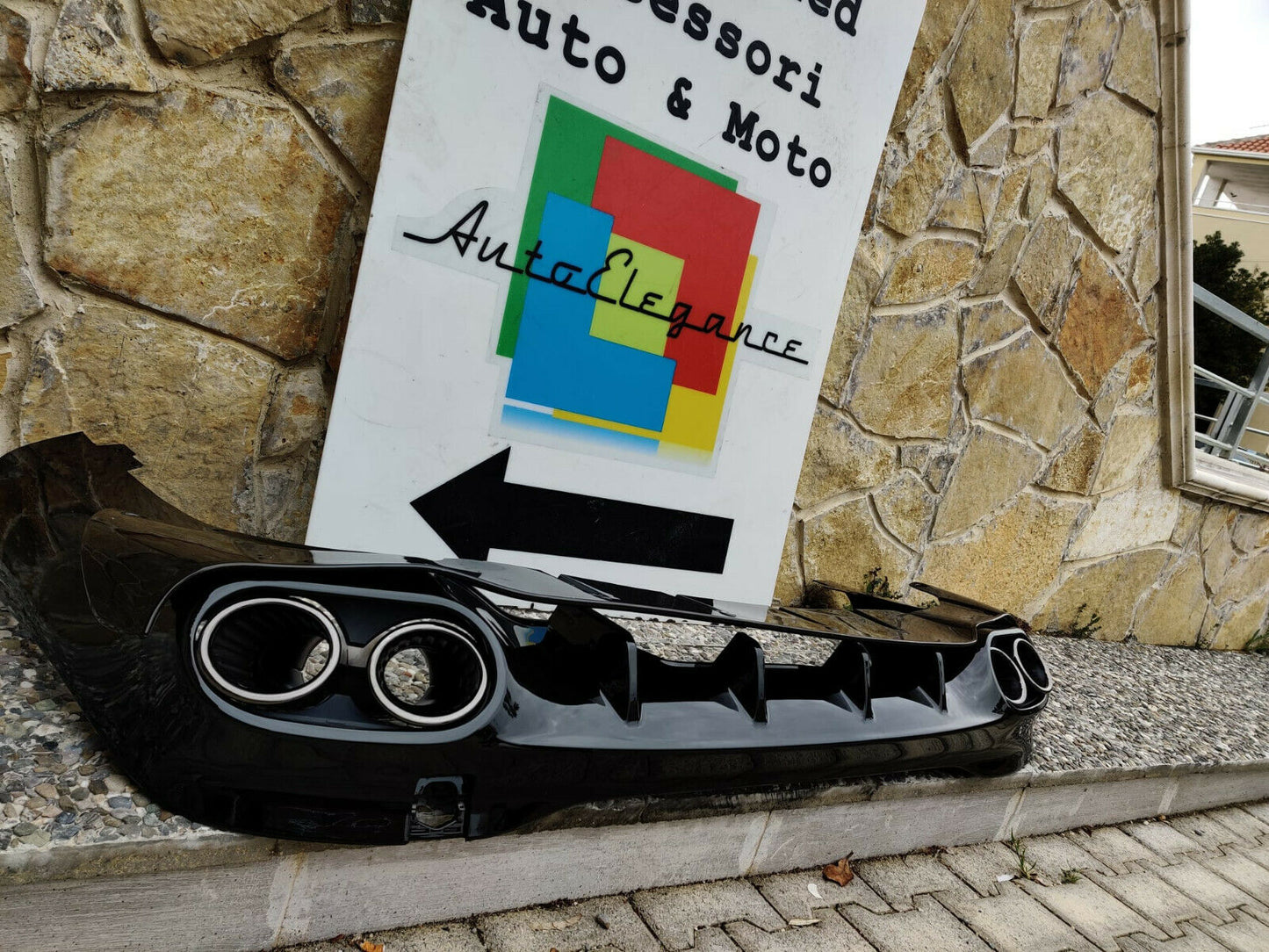 MERCEDES CLA X118 SHOOTING BRAKE DIFFUSORE POSTERIORE + TERMINALI NERI AMG A45