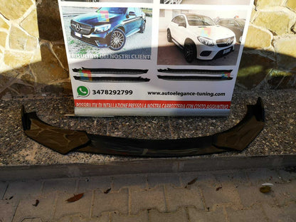 BMW SERIE 5 E60 E61 SPLITTER SOTTO PARAURTI ANTERIORE NERO LUCIDO LAMA ABS AUTOELEGANCERICAMBI