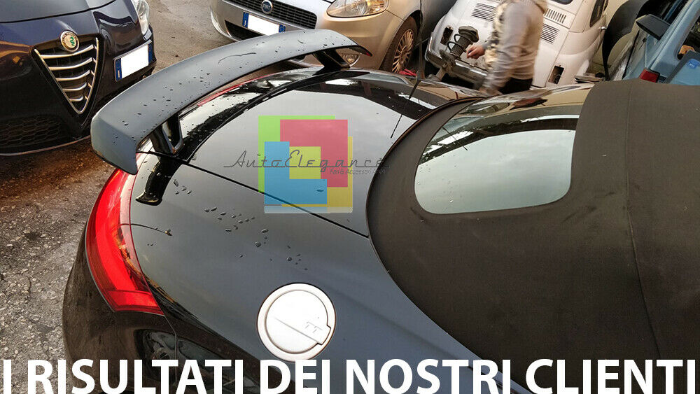 REAR BONNET SPOILER TTS TTRS LOOK FOR AUDI TT 8J GLOSSY BLACK ABS