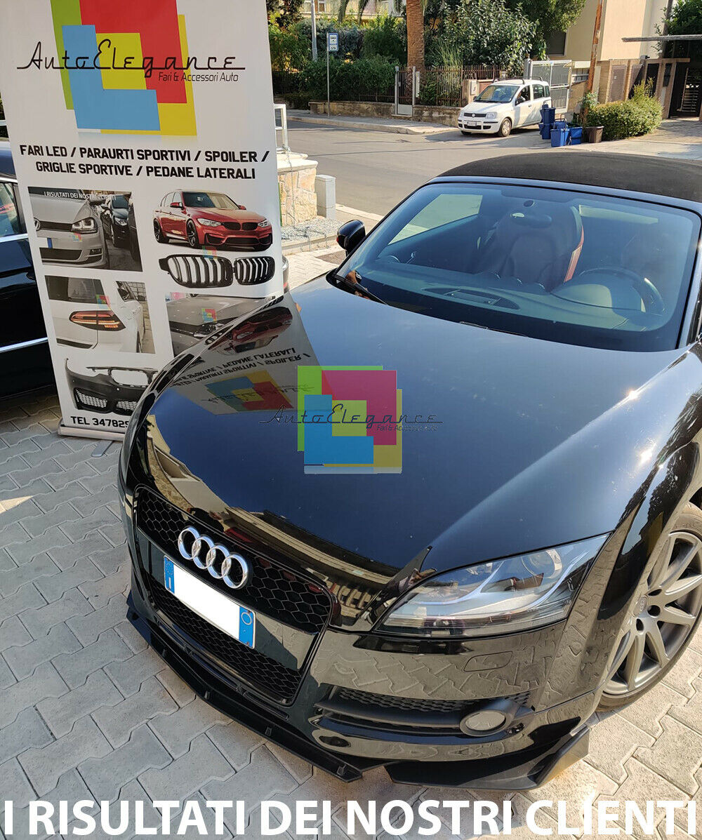 SPLITTER AUDI TT 8J 2006-2015 GLOSSY BLACK UNDER BUMPER ABS LOOK RSTT