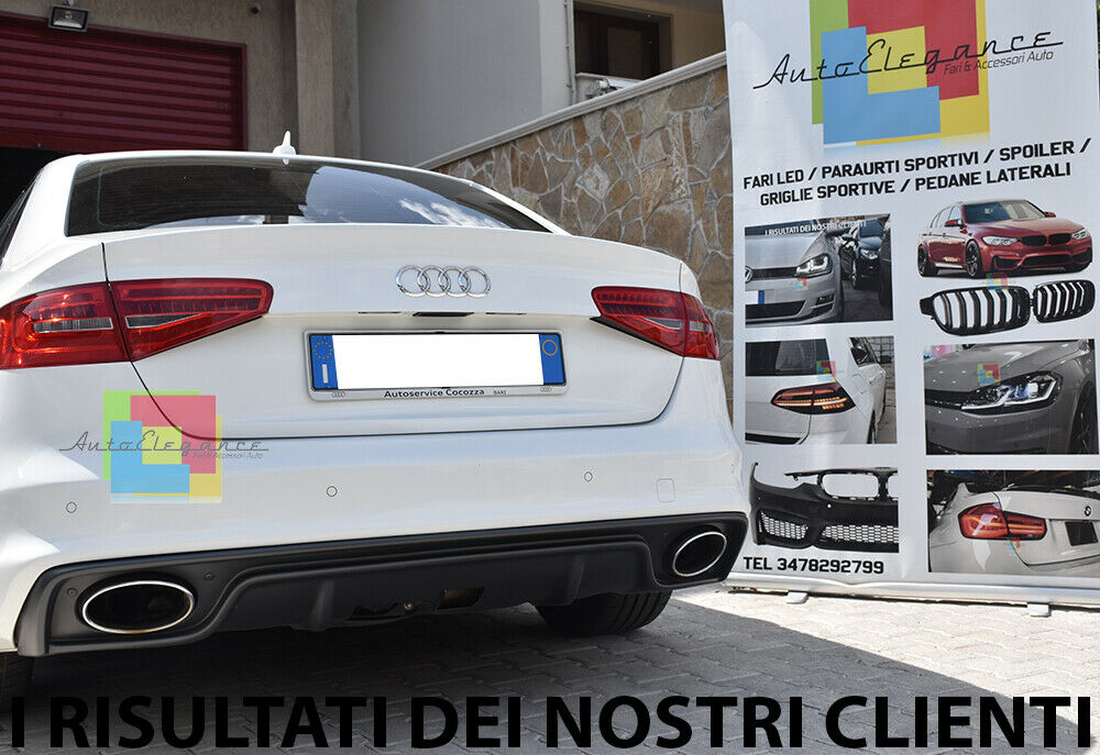 AUDI A4 B8 8K BERLINA 2012+ LIFT DIFFUSORE SOTTO PARAURTI POSTERIORE AUTOELEGANCERICAMBI