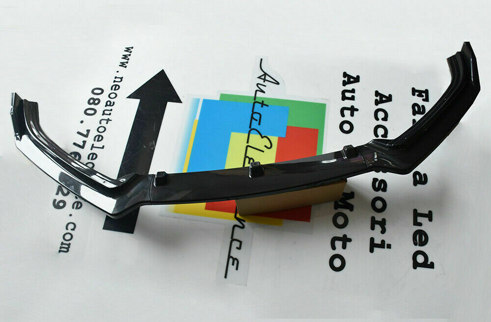 AUDI A1 2010-2016 LAMA SOTTO PARAURTI ANTERIORE ABS LOOK SPORTIVO NERO SPLITTER AUTOELEGANCERICAMBI