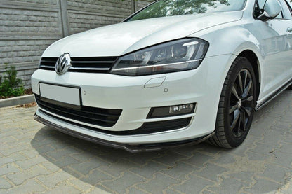 VW GOLF 7 &amp; 7.5 LIP SPOILER UNDER FRONT BUMPER ABS GLOSS BLACK SPLITTER