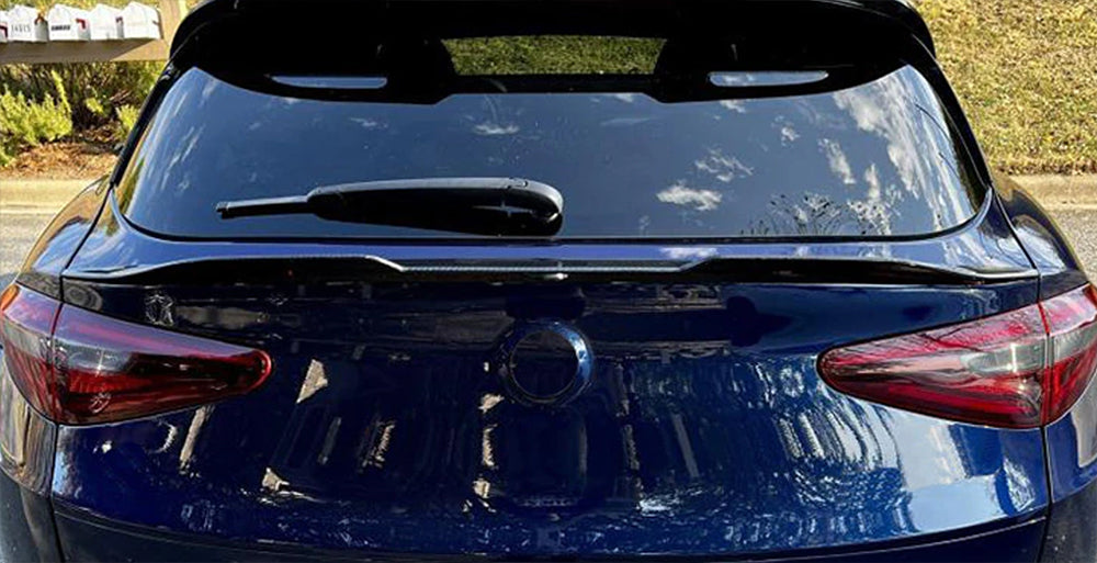 ALFA ROMEO STELVIO TRUNK SPOILER ABS GLOSSY BLACK ABS SPORTS HOOD