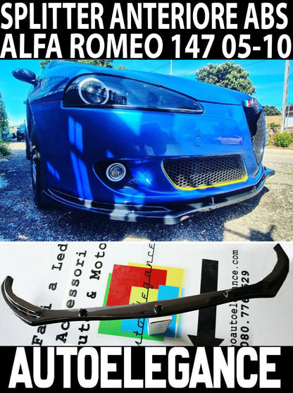 ALFA ROMEO 147 05-10 FACELIFT SPLITTER SPOILER SOTTO PARAURTI ANTERIORE ABS AUTOELEGANCERICAMBI