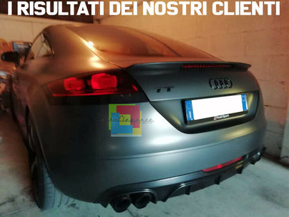 AUDI TT 8J 2006-2014 LOOK SPORTIVO STT COPPIA TERMINALI ACCIAIO INOX CARBON AUTOELEGANCERICAMBI