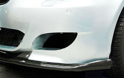 UNDER BUMPER FOR BMW 5 SERIES E60 E61 M5 FRONT SPLITTER ABS GLOSS BLACK BLADE