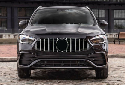 MERCEDES GLA H247 AMG 2020-2023 GRIGLIA ANTERIORE AMG LOOK GT-R PROFILI SATINATI