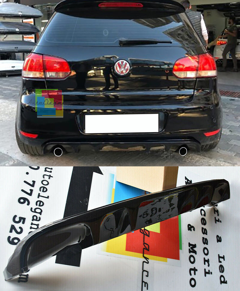 DIFFUSORE SOTTO PARAURTI POSTERIORE VW GOLF 6 VI 2008-2012 IN ABS TUNING TEK