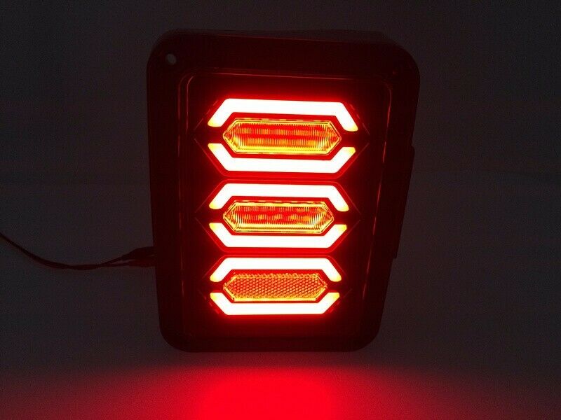 JEEP WRANGLER JK 2007-2016 PAIR OF FULL LED SMOKED REAR LIGHTS