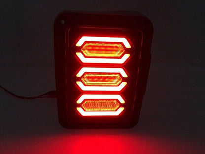 JEEP WRANGLER JK 2007-2016 PAIR OF FULL LED SMOKED REAR LIGHTS