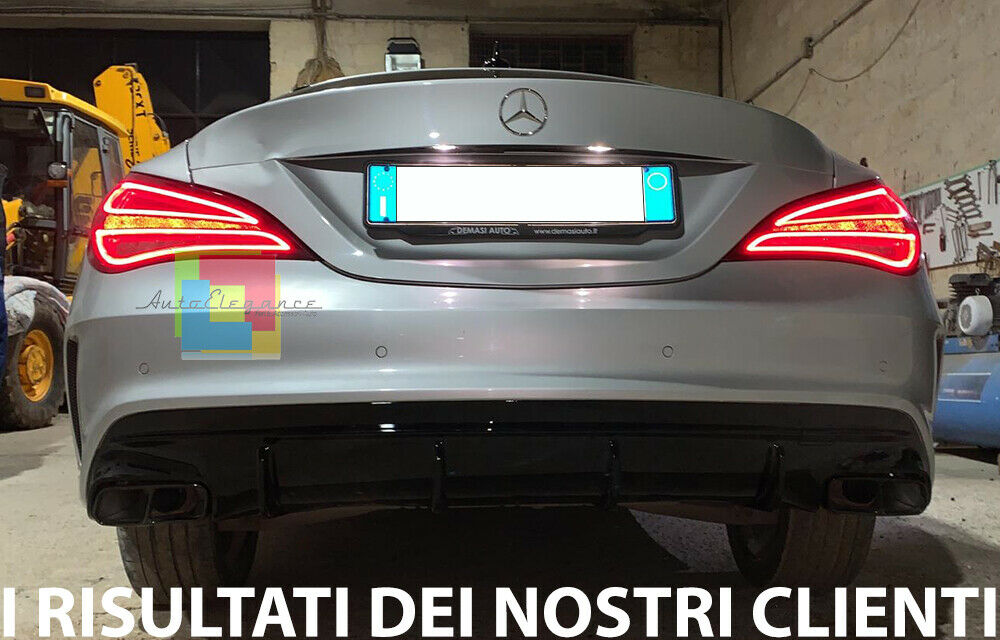 MERCEDES CLA W117 2013-2018 REAR DIFFUSER ABS AMG MUFFLERS A45