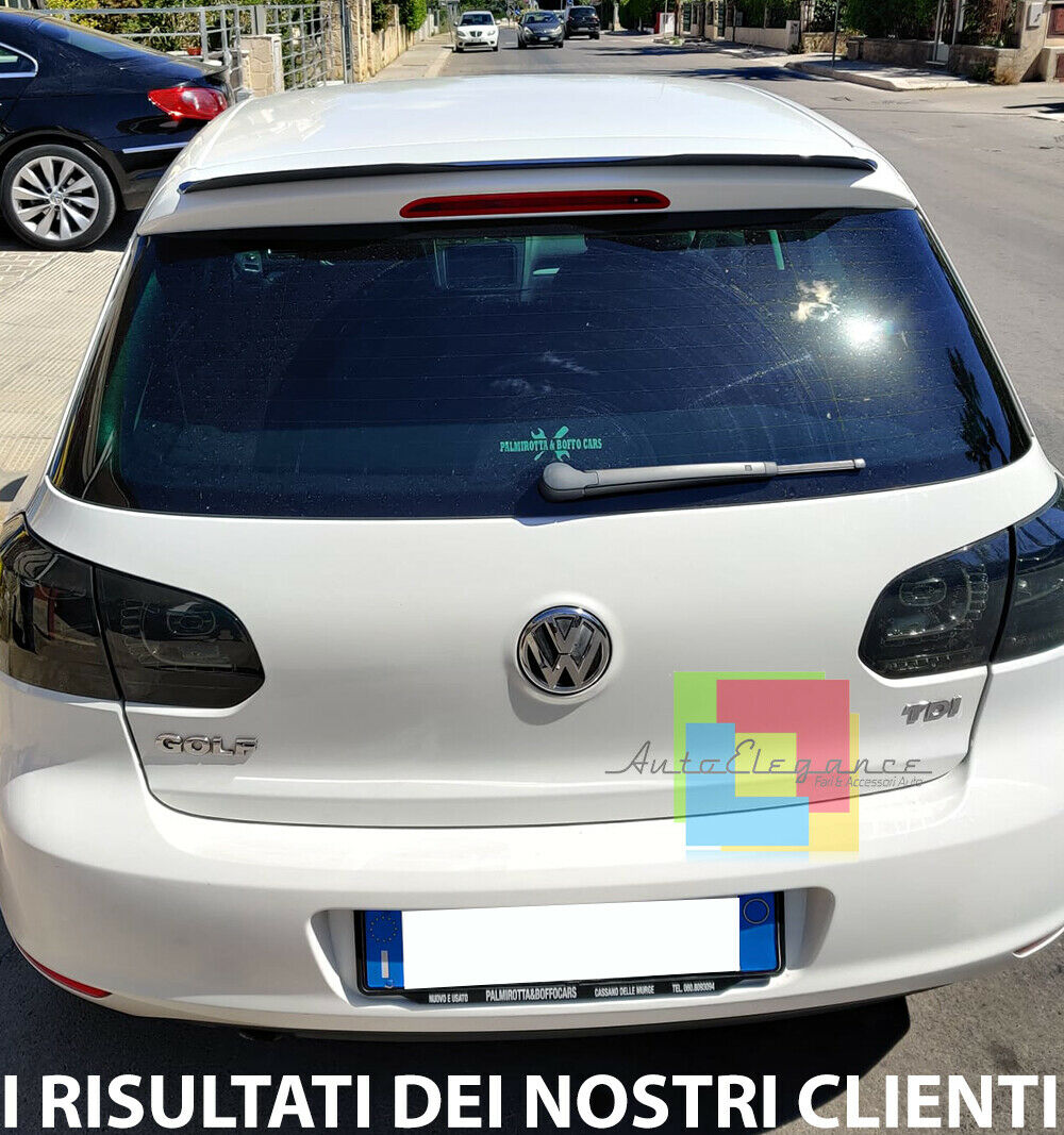 VW GOLF 6 VI 2008 AL 2012 SPOILER TETTO POSTERIORE AGGIUNTIVO GTI LOOK ABS NERO