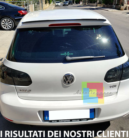 VW GOLF 6 VI 2008 AL 2012 SPOILER TETTO POSTERIORE AGGIUNTIVO GTI LOOK ABS NERO