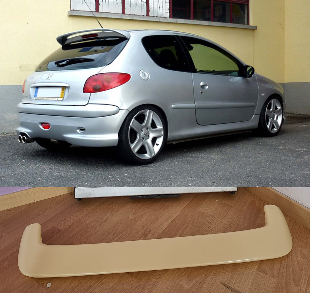 PEUGEOT 206 3 / 5 PORTE SPOILER POSTERIORE SUL TETTO GTI ABS / PLASTIC