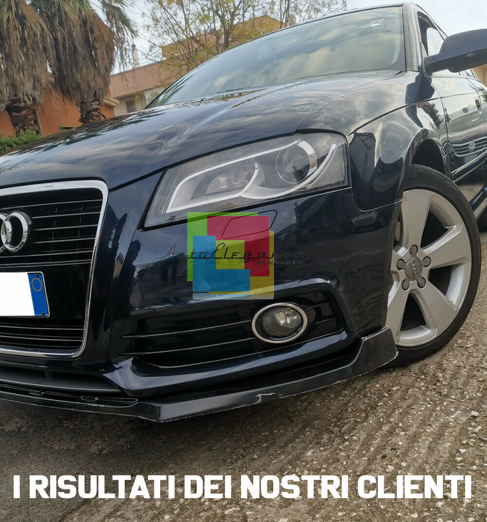SOTTO PARAURTI ANTERIORE AUDI A3 8P 2008-2012 SPOILER ABS / PLASTIC NERO SPLITTER