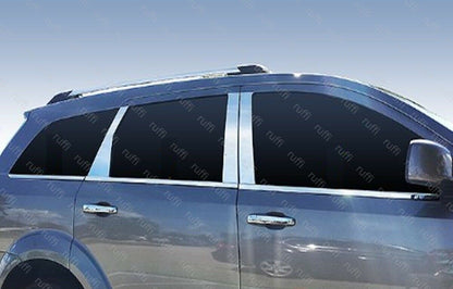 FIAT FREEMONT 2011+ CORNICE INFERIORE FINESTRINI MODANATURA INOX CROMATE