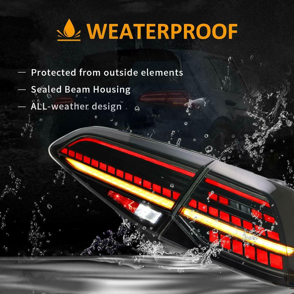 VW GOLF 7 7.5 VII 2012-2019 BLACK DYNAMIC LED REAR LIGHTS