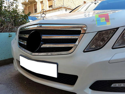 FRONT GRILLE MERCEDES E-CLASS W212 09-13 AMG LOOK HONEYCOMB CHROME